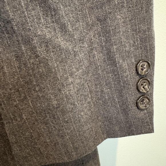 Vtg Strathmore Blazer Men Sz 38 Gray Pinstripe 100% Wool Classic Suit Jacket USA - Picture 7 of 14